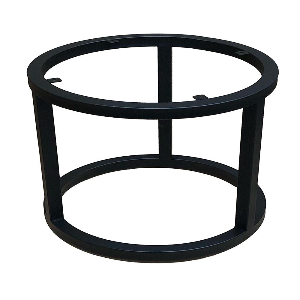 Salonset zwart rond Ø 60 cm, hoogte 37 cm en Ø 80 cm en hoogte 47 cm