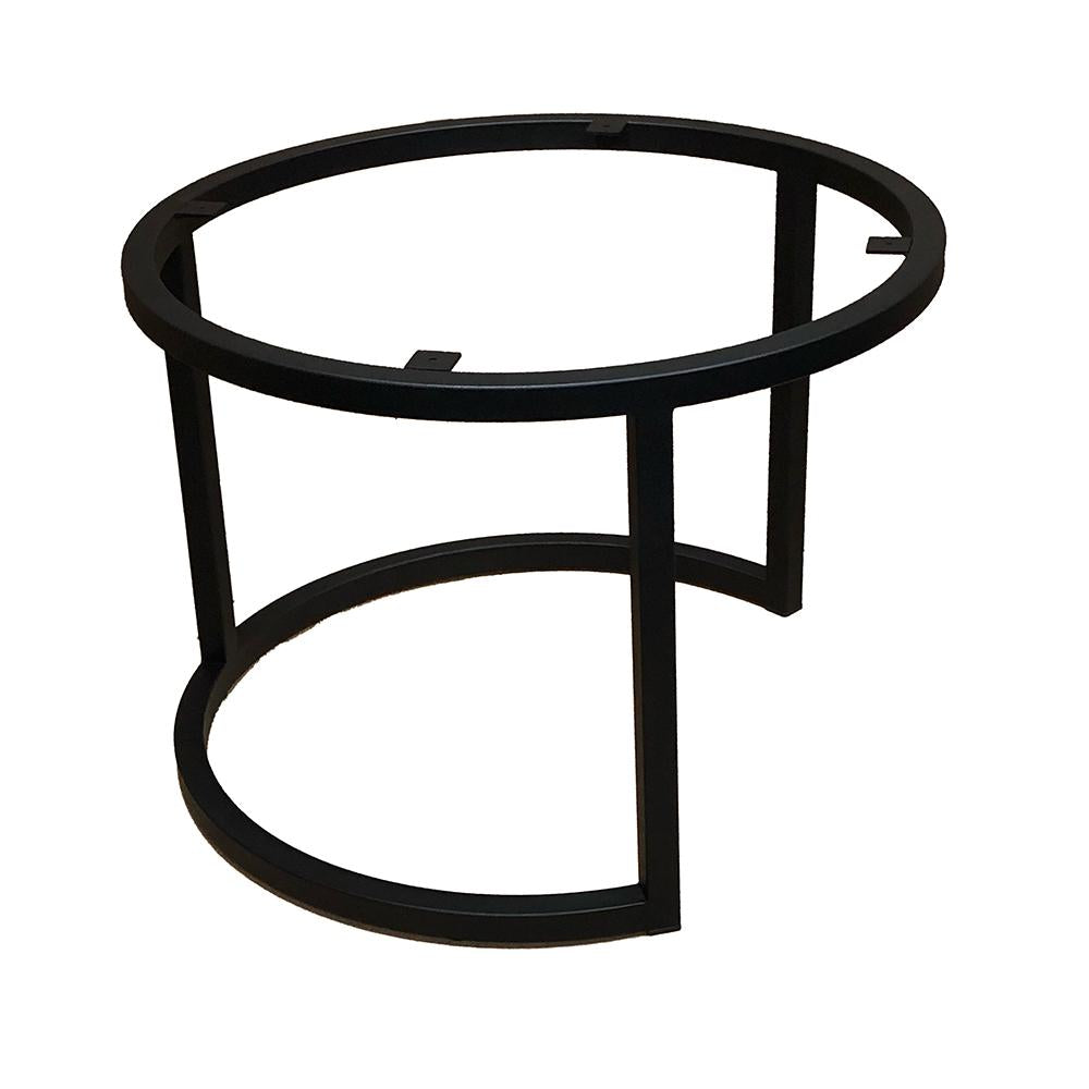 Salonset zwart rond Ø 40 cm, hoogte 37 cm en Ø 60 cm en hoogte 43 cm