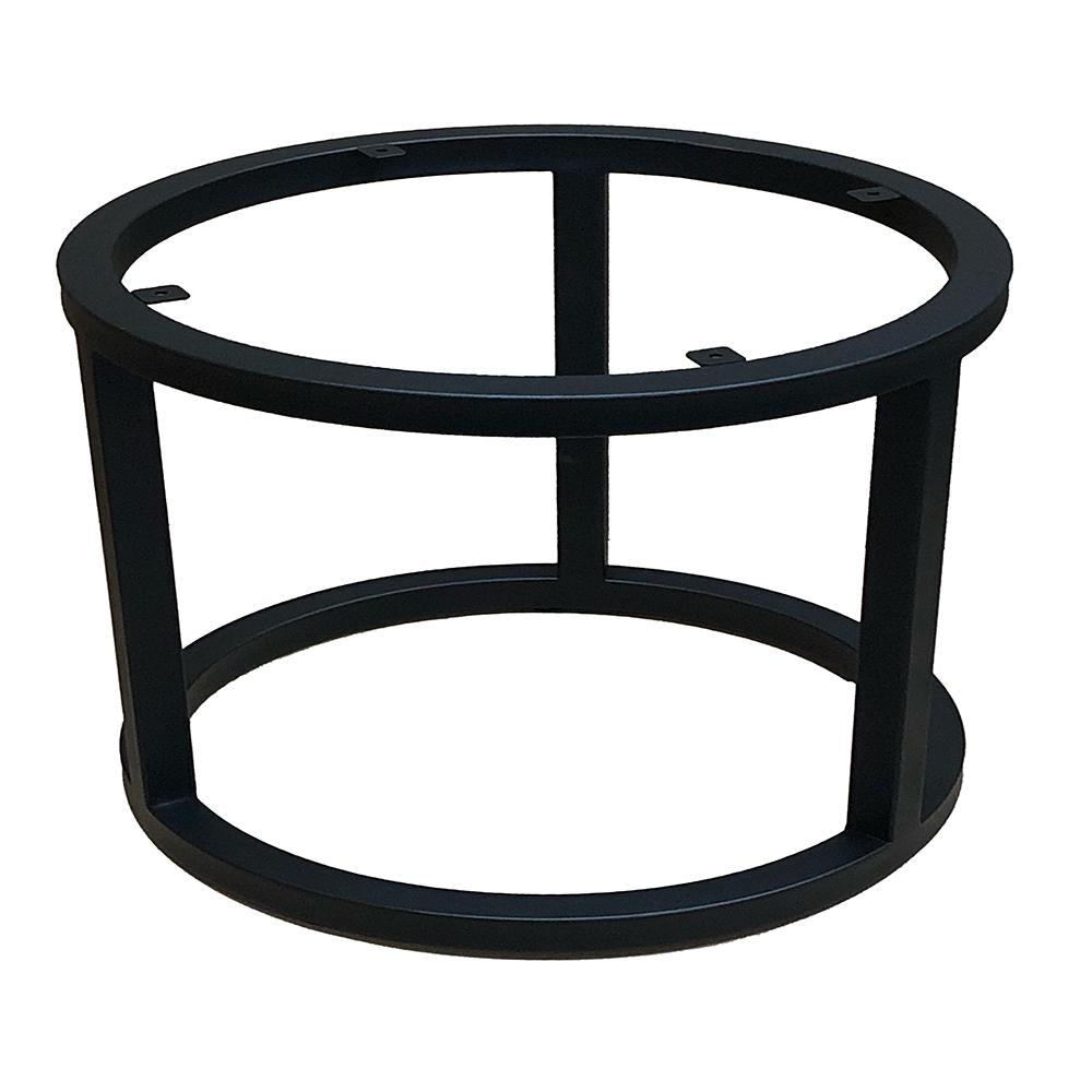 Salonset zwart rond Ø 70 cm, hoogte 37 cm en Ø 80 cm en hoogte 47 cm