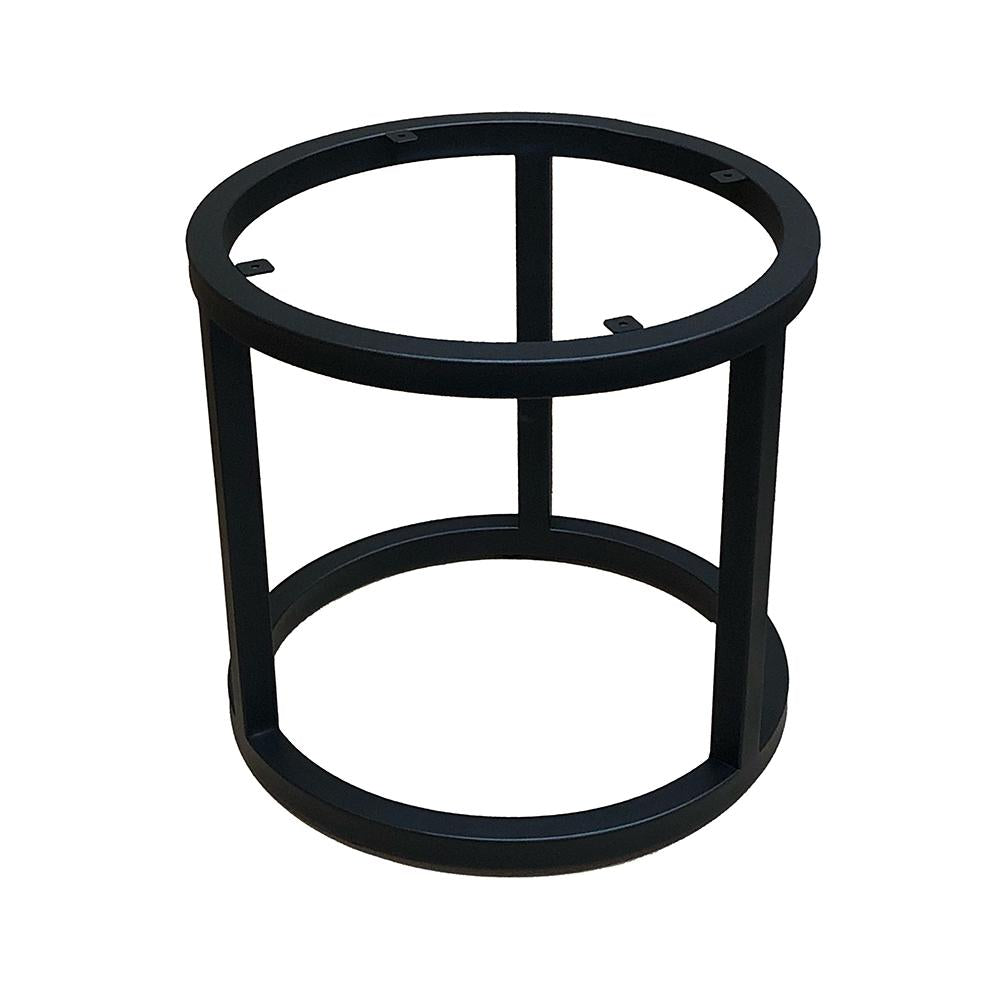 Salonset zwart rond Ø 40 cm, hoogte 37 cm en Ø 60 cm en hoogte 43 cm