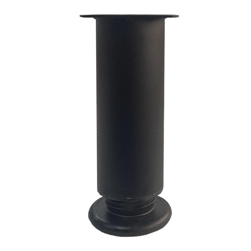Stalen verstelbare meubelpoot zwart rond ø 4 cm en hoogte 13 cm