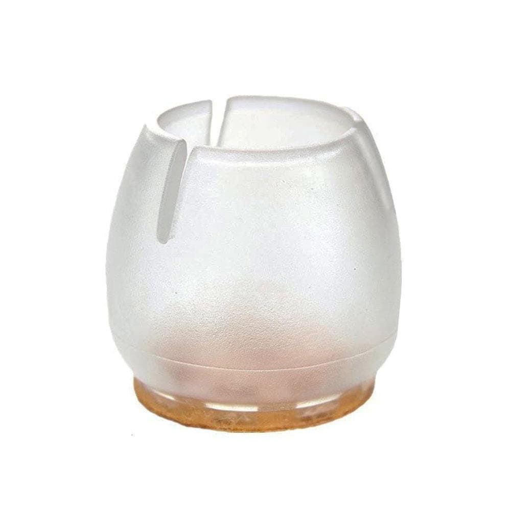 Stoeldop transparant rond Ø 1,8 cm en hoogte 2,5 cm  van kunststof - 4 stuks