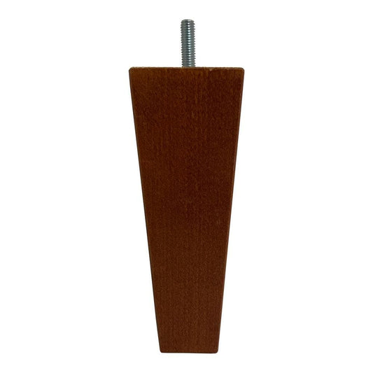 Meubelpoot bruin taps 5,5 bij 5,5 cm en hoogte 16 cm  van massief hout (M8)