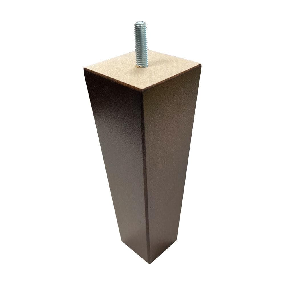 Meubelpoot bruin taps 5,5 bij 5,5 cm en hoogte 16 cm  van massief hout (M8)