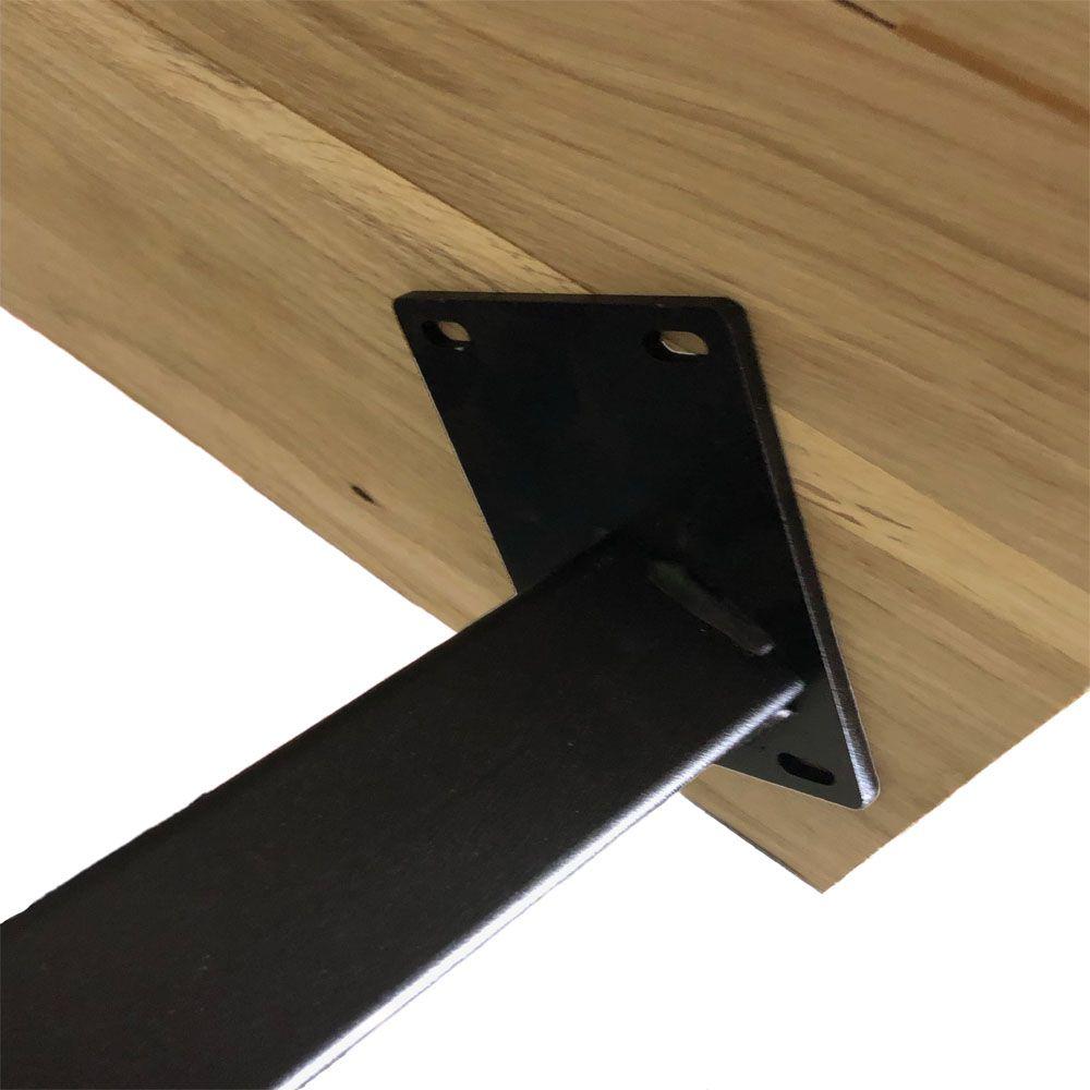 Set stalen tapse tafelpoot zwart vierkant 5 bij 5 cm en hoogte 72 cm  (5 x 5 cm) -  4 stuks