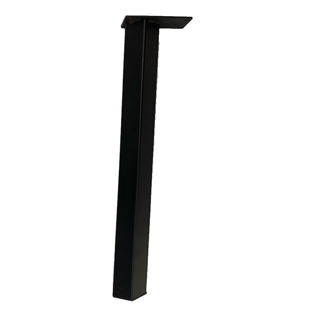 Set stalen tapse tafelpoot zwart vierkant 5 bij 5 cm en hoogte 72 cm  (5 x 5 cm) -  4 stuks