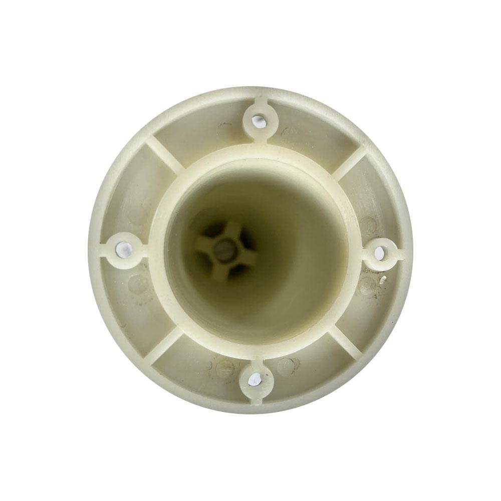 Meubelpoot verstelbaar zilvergrijs rond Ø 7 cm en hoogte 12,5 / 13,5 cm  van kunststof - 4 stuks