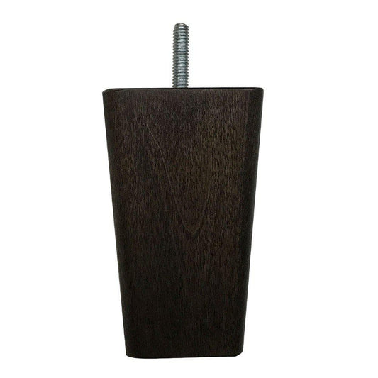 Meubelpoot bruin taps 7 bij 7 cm en hoogte 10 cm  van massief hout (M8)