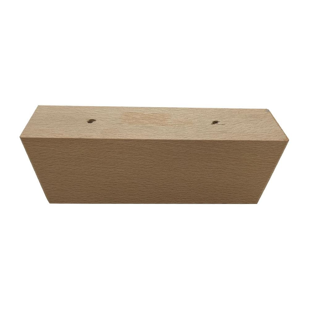 Meubelpoot  vierkant 16 bij 4,5 cm en hoogte 5 cm  van massief hout