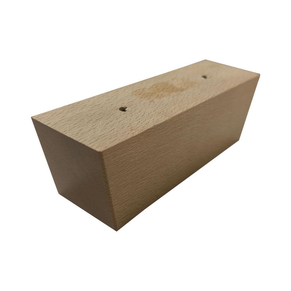 Meubelpoot  vierkant 16 bij 4,5 cm en hoogte 5 cm  van massief hout