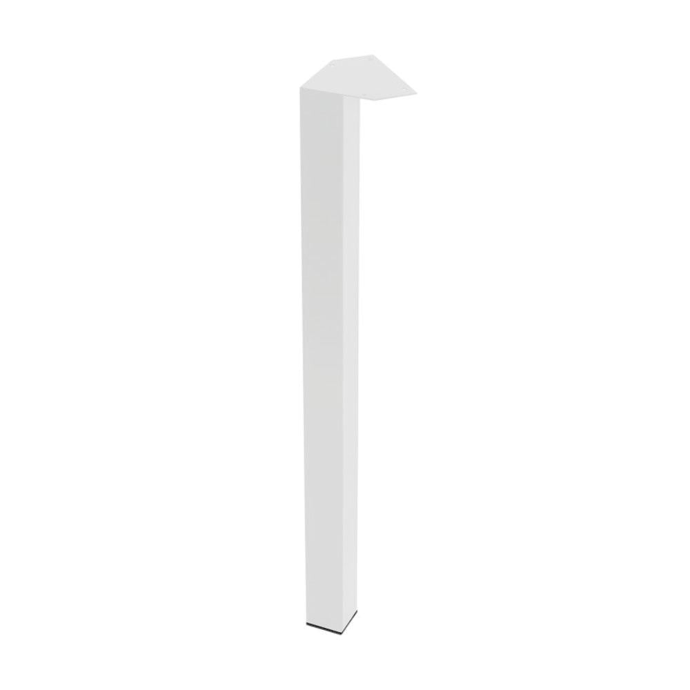 Stalen meubelpoot wit vierkant 5 bij 5 cm en hoogte 72 cm  (5 x 5 cm) - 4 stuks