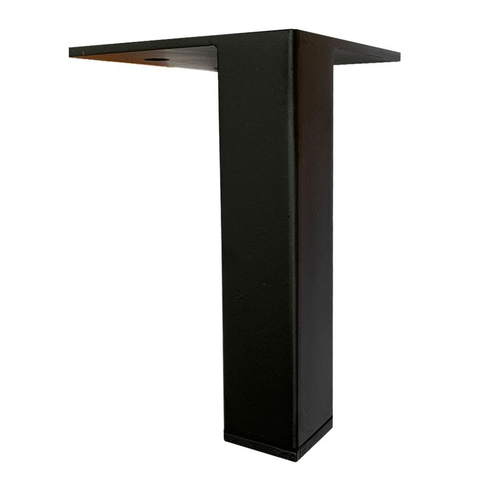 Stalen meubelpoot zwart vierkant 3 bij 3 cm en hoogte 17 cm