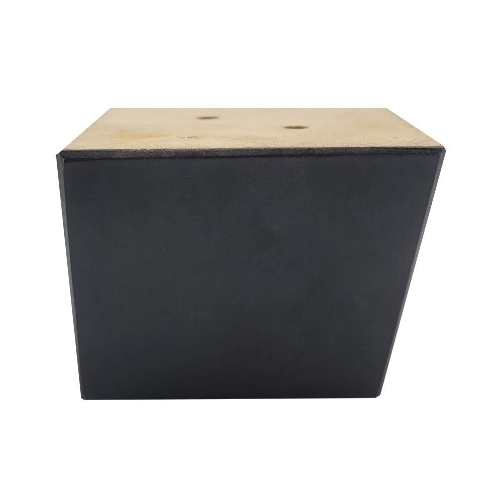 Meubelpoot zwart vierkant 8 x 8 cm - hoogte 6 cm