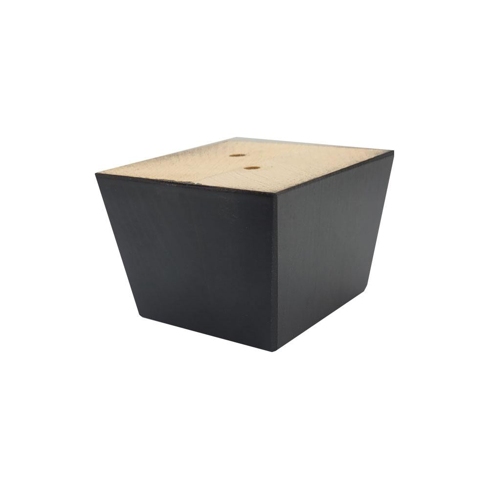 Meubelpoot zwart vierkant 8 x 8 cm - hoogte 6 cm
