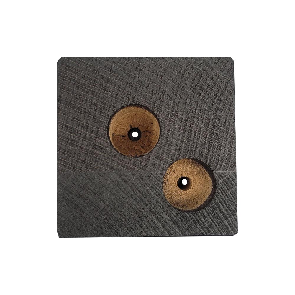 Meubelpoot zwart vierkant 8 x 8 cm - hoogte 6 cm