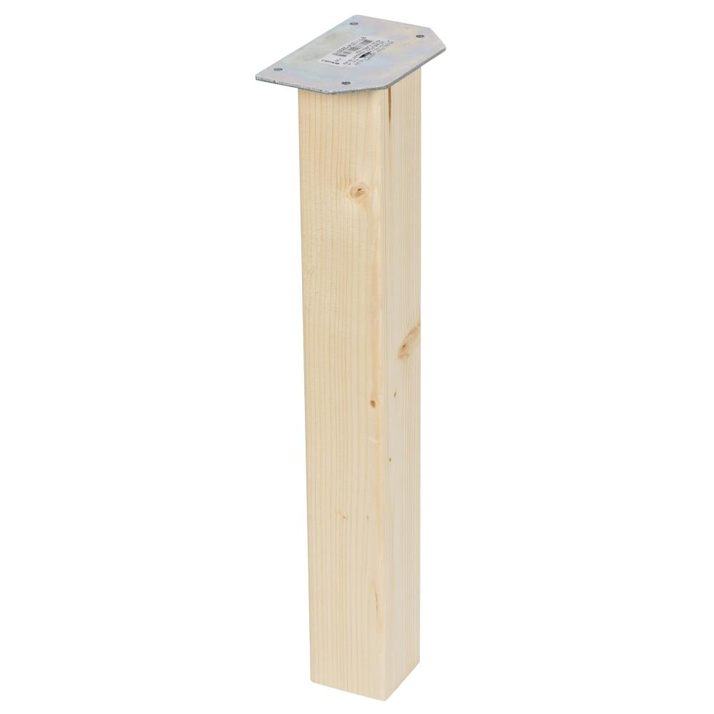 Meubelpoot  vierkant 5,5 bij 5,5 cm en hoogte 42 cm  van massief hout - 4 stuks