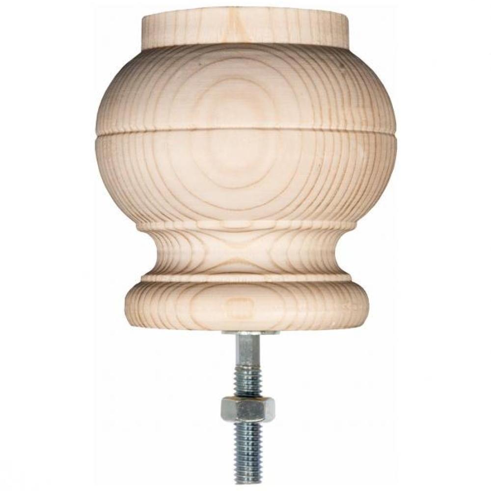 Meubelpoot  rond Ø 9 cm en hoogte 9 cm  van massief hout (M8)