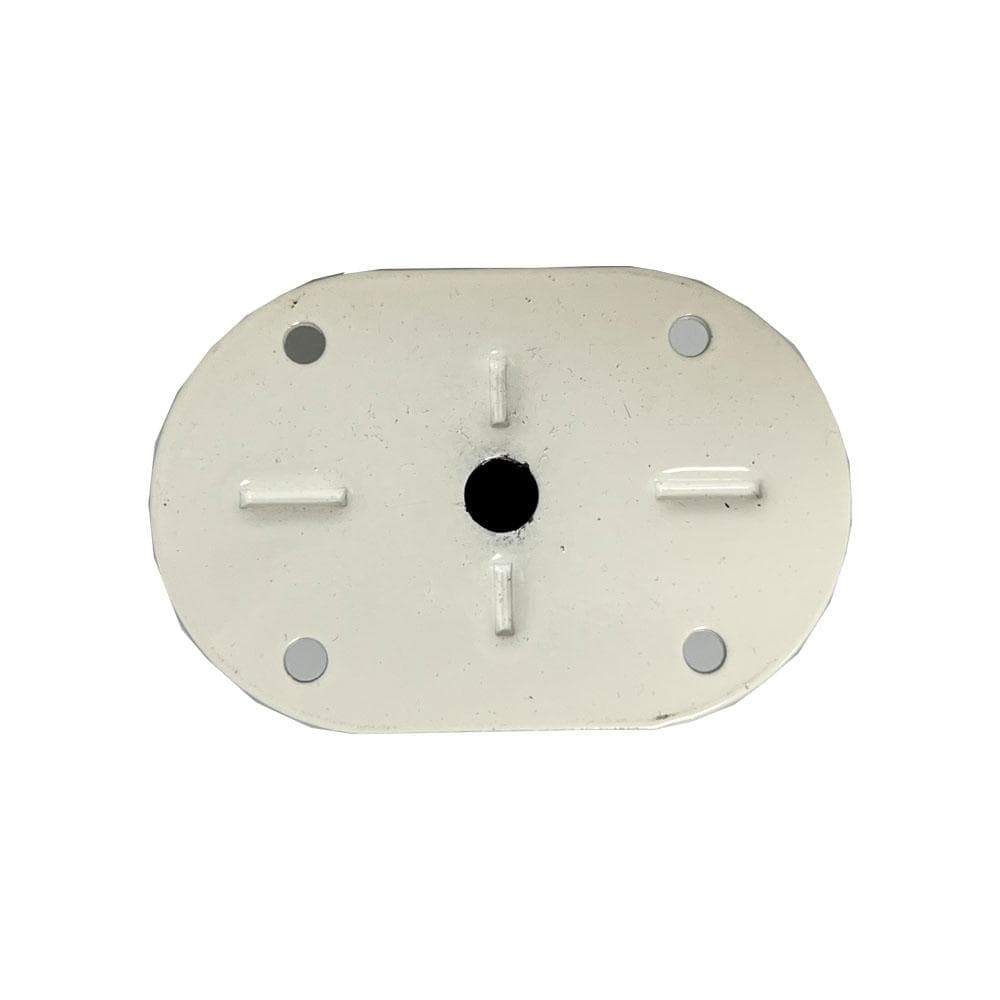 Stalen meubelpoot wit ovaal 5 bij 2,5 cm en hoogte 9,5 cm