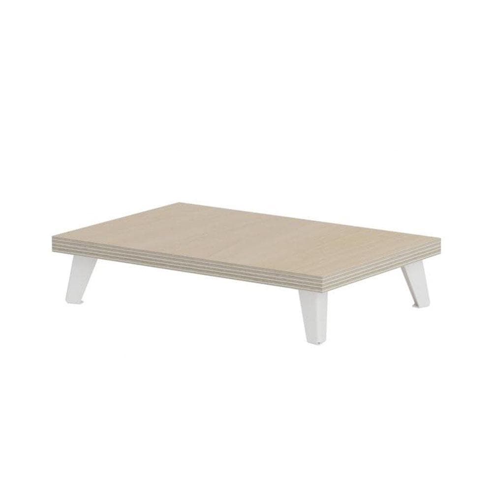 Massief stalen meubelpoot wit taps 8 bij 5 cm en hoogte 10 cm  - 4 stuks
