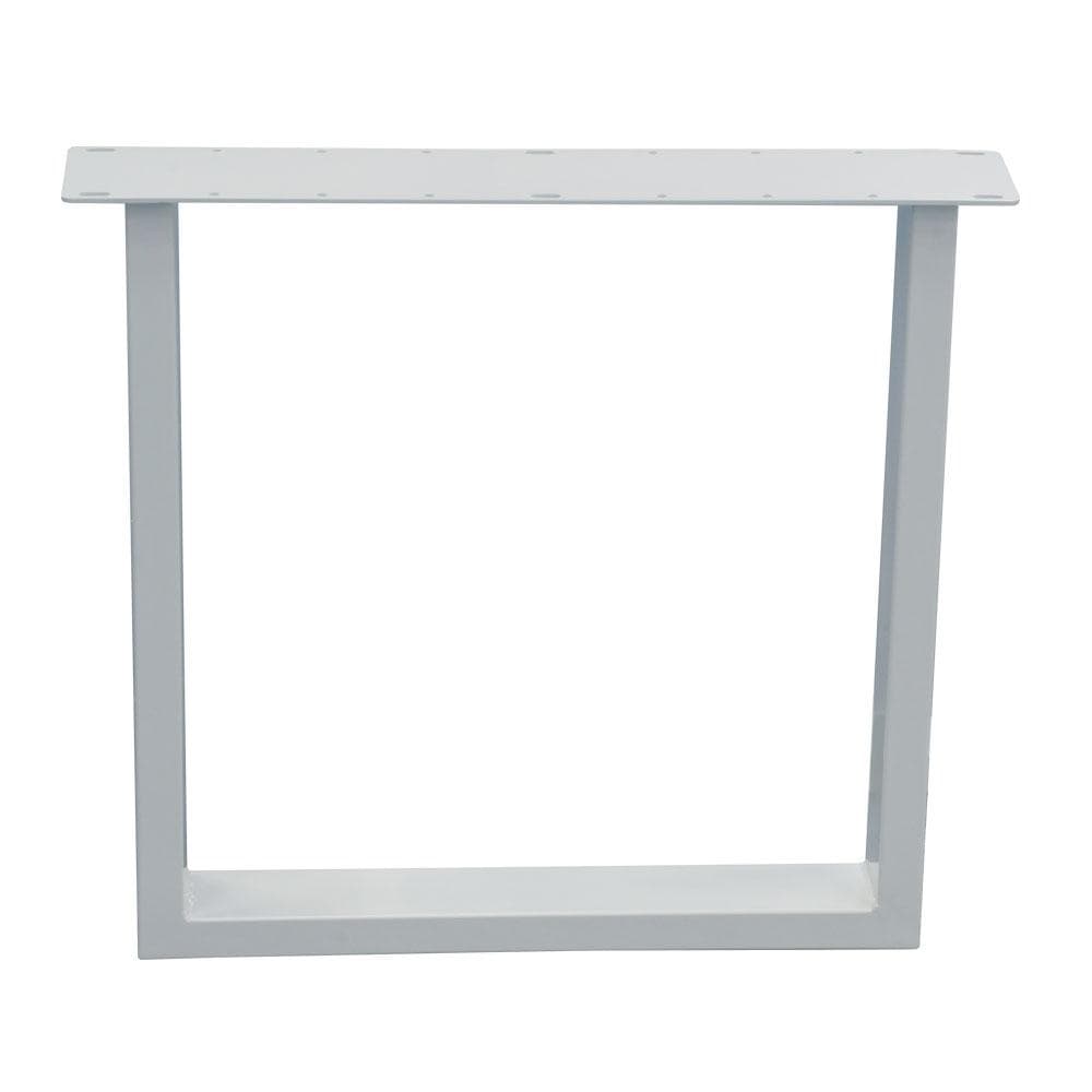 Stalen U tafelpoot wit 76 bij 10 cm en hoogte 72 cm  (4 x 10 cm)
