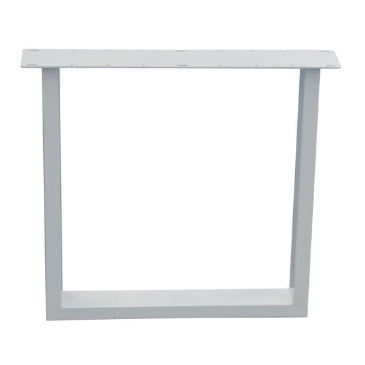 Stalen U tafelpoot wit 76 bij 10 cm en hoogte 72 cm  (4 x 10 cm)