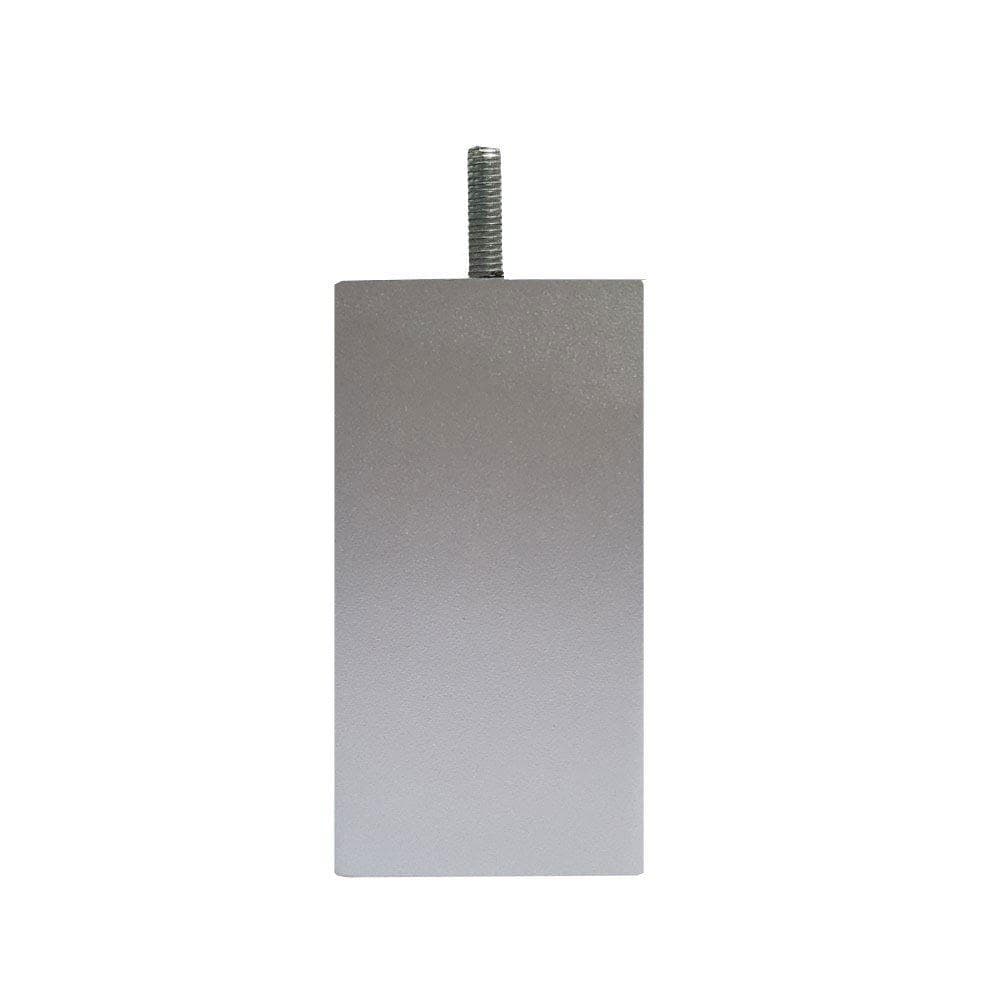 Meubelpoot grijs vierkant 7 bij 7 cm en hoogte 12 cm  van kunststof (M8)