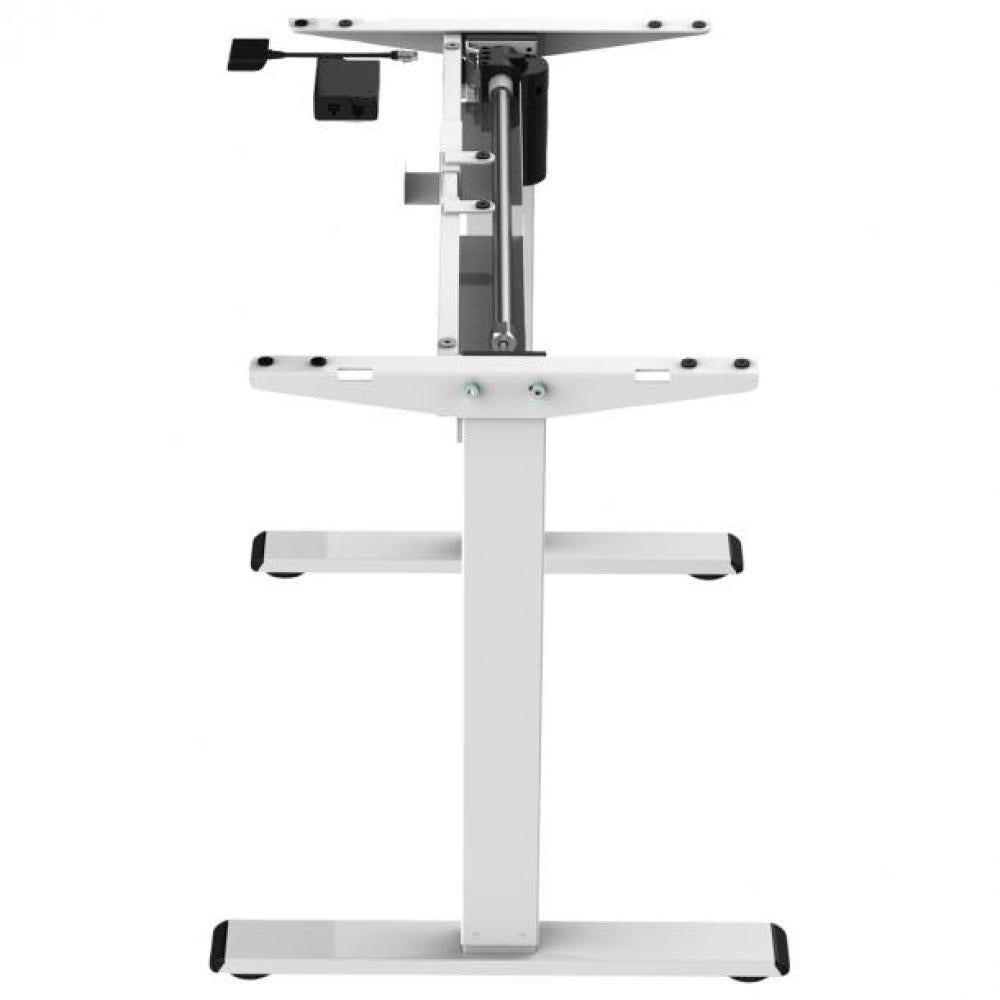 Hoogwaardig zit-sta bureau max 180 cm breed wit gepoedercoat elektrisch verstelbaar van 71 tot 120 cm