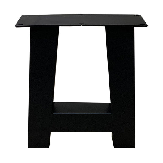 Set stalen A bankpoten 38 bij 8 cm en hoogte 43 cm zwart (8 x 8 cm) - 2 stuks