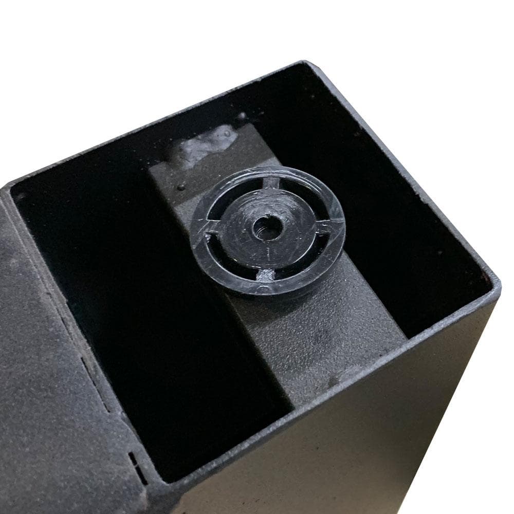 Set stalen A bankpoten 38 bij 8 cm en hoogte 43 cm zwart (8 x 8 cm) - 2 stuks