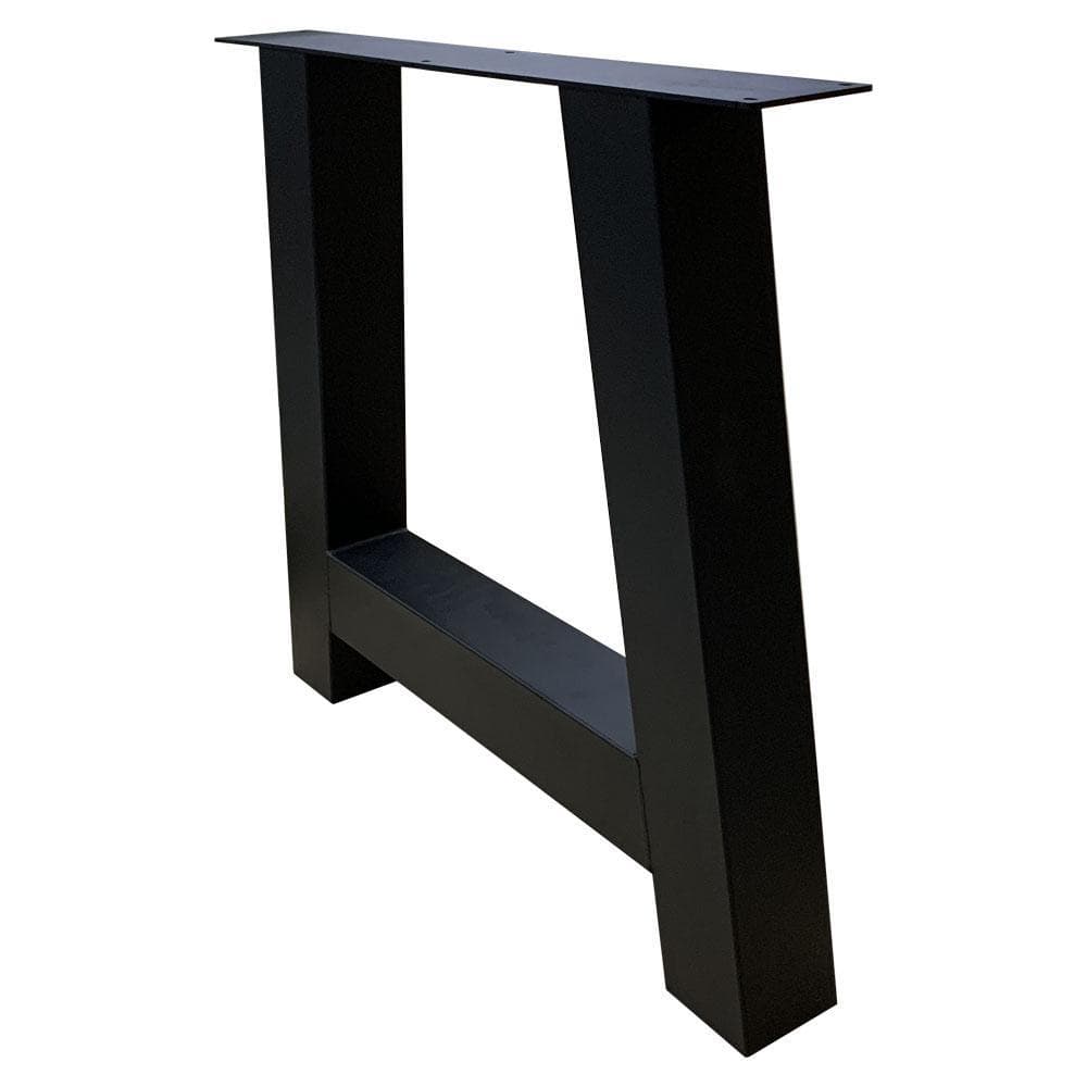 Stalen A tafelpoot voor buiten 75 bij 10 cm en hoogte 72 cm zwart (10 x 10 cm)