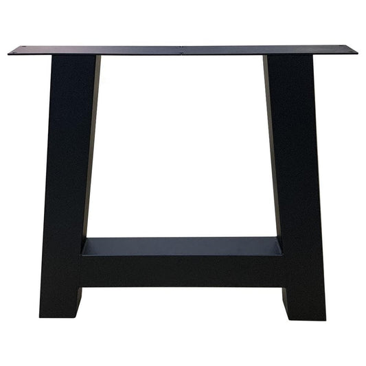 Stalen A tafelpoot 75 bij 10 cm en hoogte 72 cm zwart (10 x 10 cm)