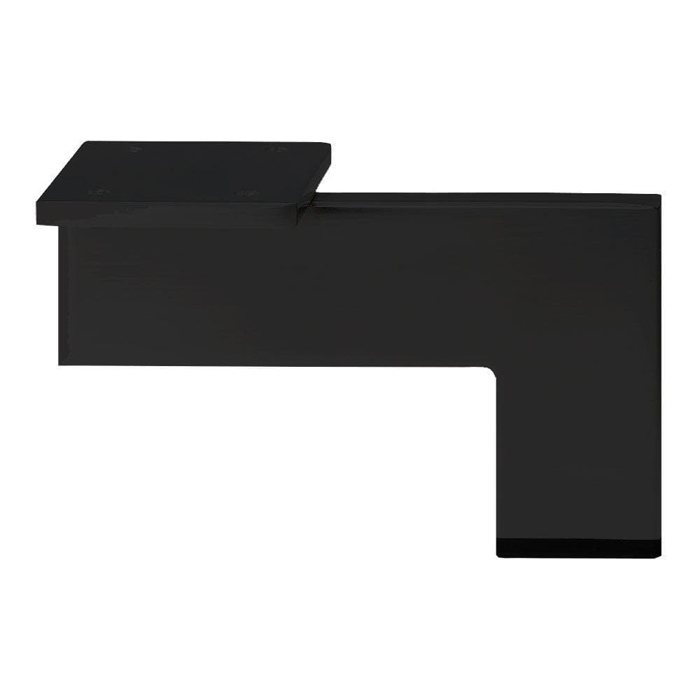 Stalen meubelpoot zwart design 14 bij 1,5 cm en hoogte 10 cm