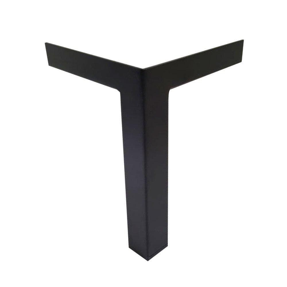 Stalen meubelpoot zwart hoek 3 bij 3 cm en hoogte 19 cm  (3 x 3 cm)