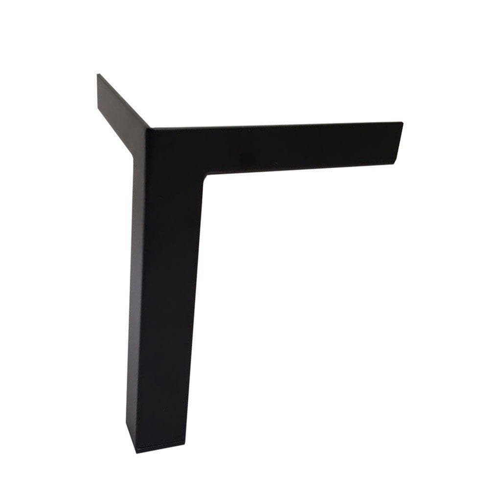 Stalen meubelpoot zwart hoek 3 bij 3 cm en hoogte 19 cm  (3 x 3 cm)