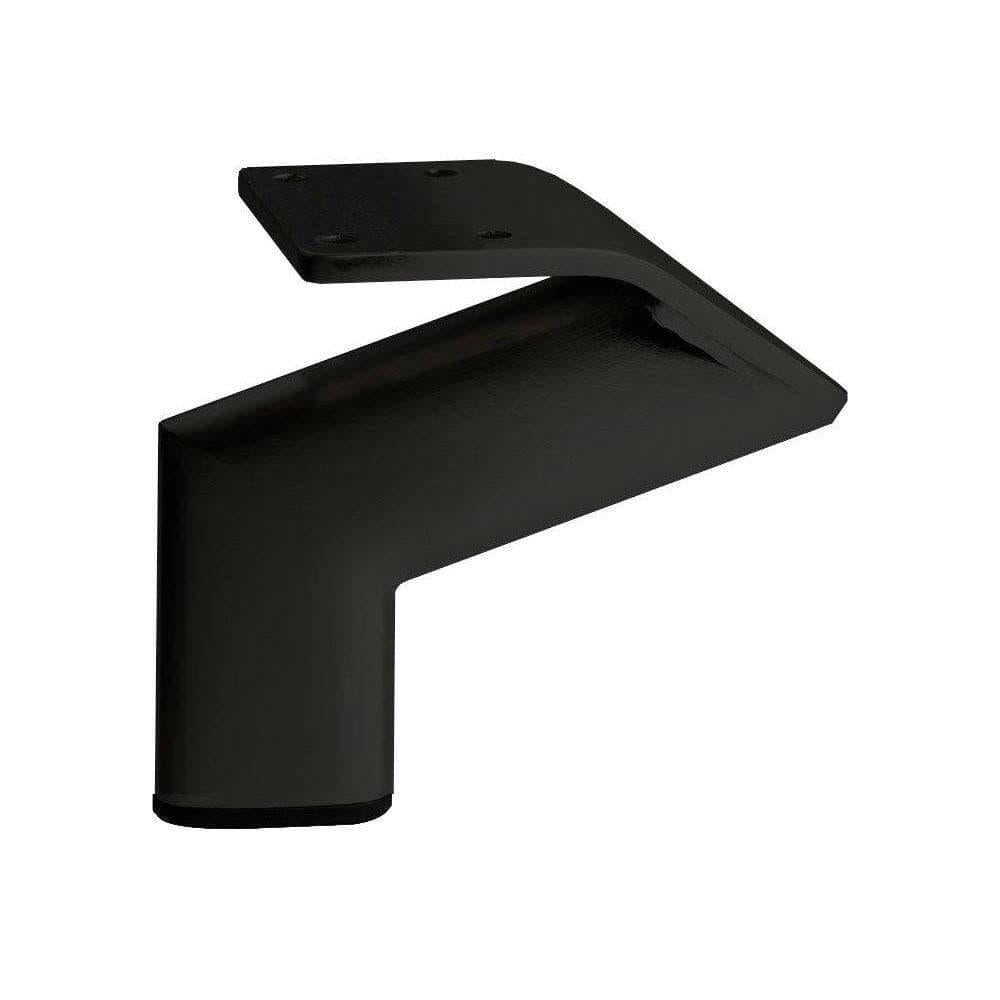 Stalen meubelpoot zwart design 11,5 bij 2 cm en hoogte 10 cm