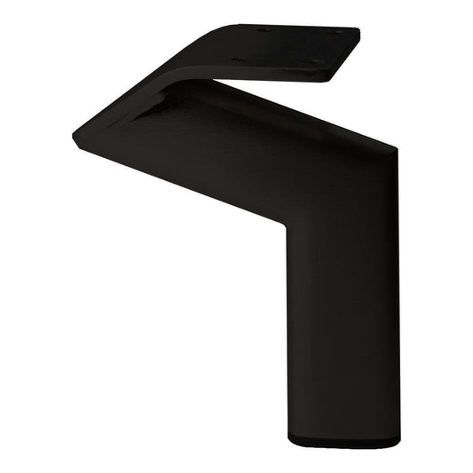 Stalen meubelpoot zwart design 11,5 bij 2 cm en hoogte 14 cm