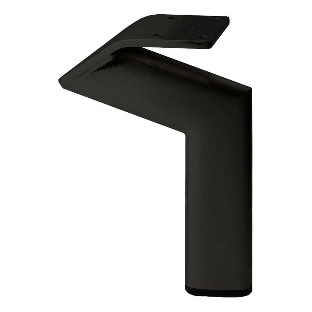 Stalen meubelpoot zwart design 11,5 bij 2 cm en hoogte 16 cm