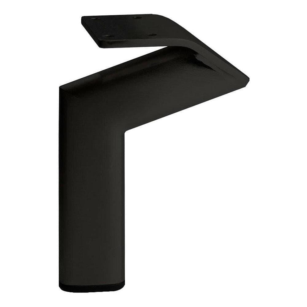 Stalen meubelpoot zwart design 11,5 bij 2 cm en hoogte 16 cm