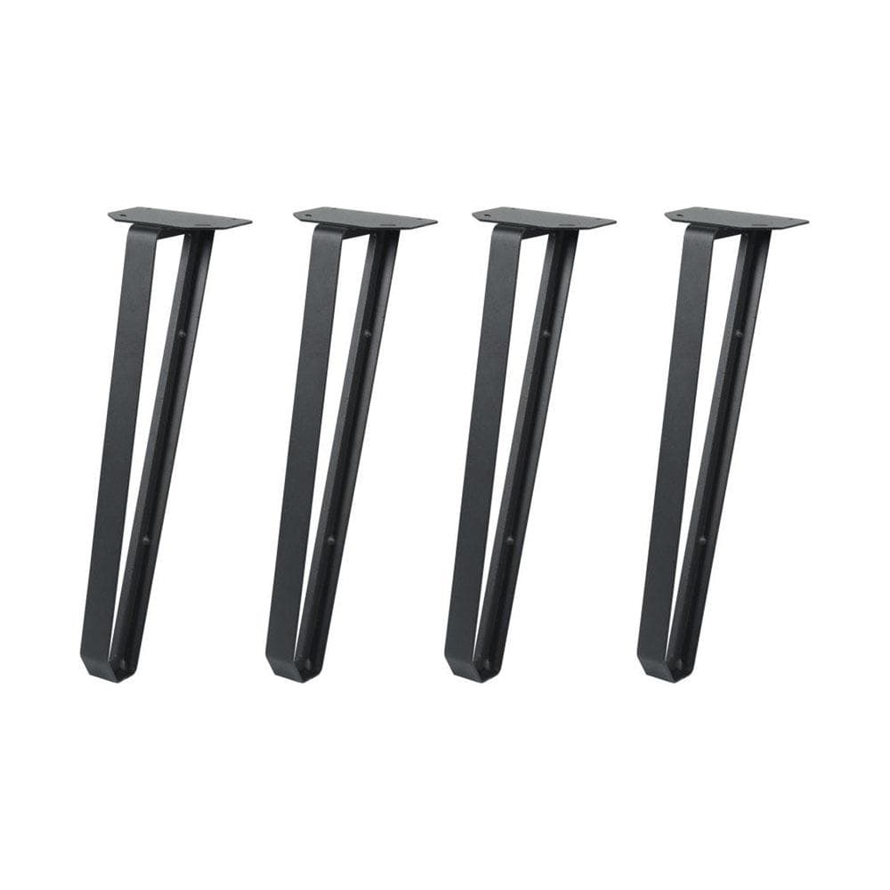 Massief stalen tafelpoot zwart design 12 bij 10 cm en hoogte 40 cm  - 4 stuks