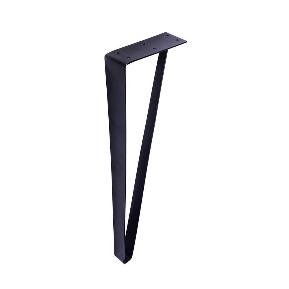 Massief stalen tafelpoot zwart design 15 bij 5 cm en hoogte 71 cm
