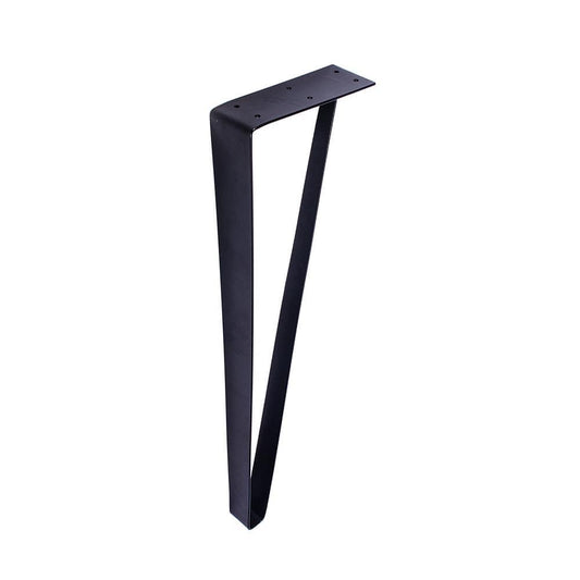 Massief stalen tafelpoot zwart design 15 bij 5 cm en hoogte 71 cm