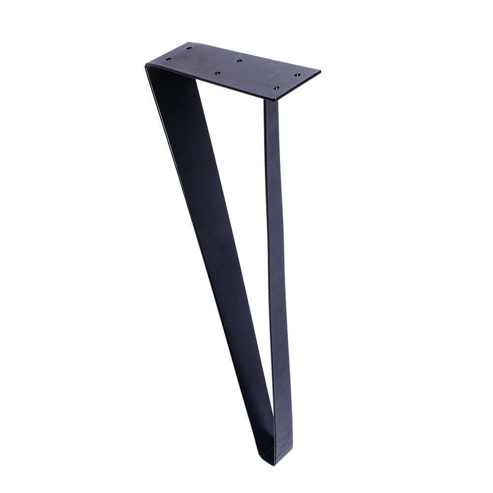 Massief stalen tafelpoot zwart design 15 bij 5 cm en hoogte 71 cm