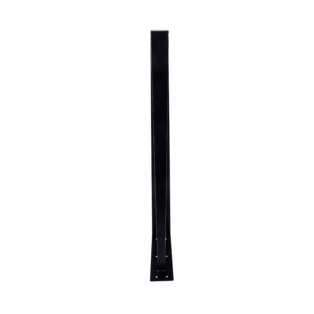 Massief stalen tafelpoot zwart design 15 bij 5 cm en hoogte 71 cm