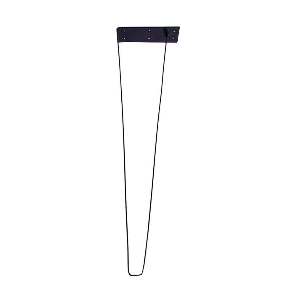 Massief stalen tafelpoot zwart design 15 bij 5 cm en hoogte 71 cm