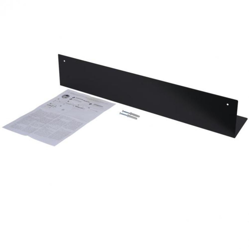 Massief stalen gevouwen plank zwart 80x15x15cm