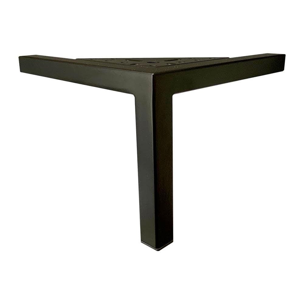 Stalen meubelpoot zwart hoek 18 bij 18 cm en hoogte 12 cm  (2 x 2 cm)