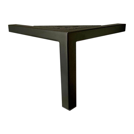 Stalen meubelpoot zwart hoek 18 bij 18 cm en hoogte 12 cm  (2 x 2 cm)