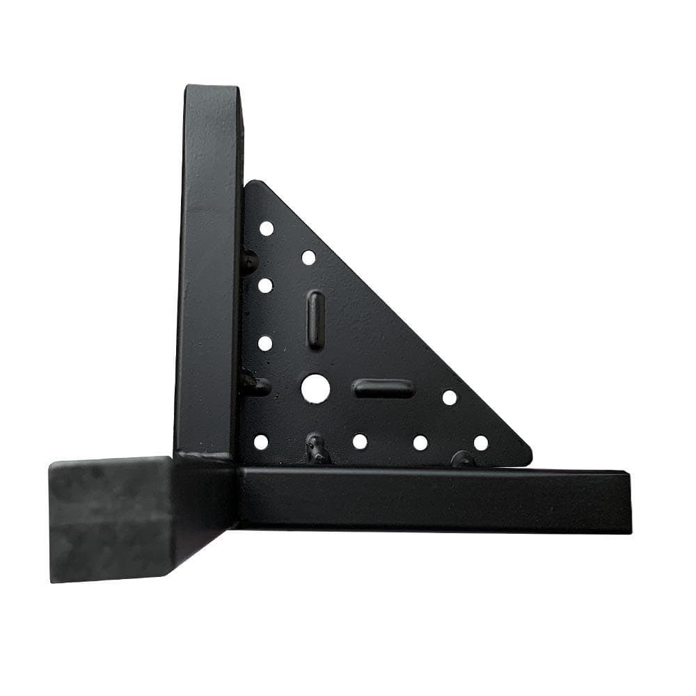 Stalen meubelpoot zwart hoek 18 bij 18 cm en hoogte 12 cm  (2 x 2 cm)