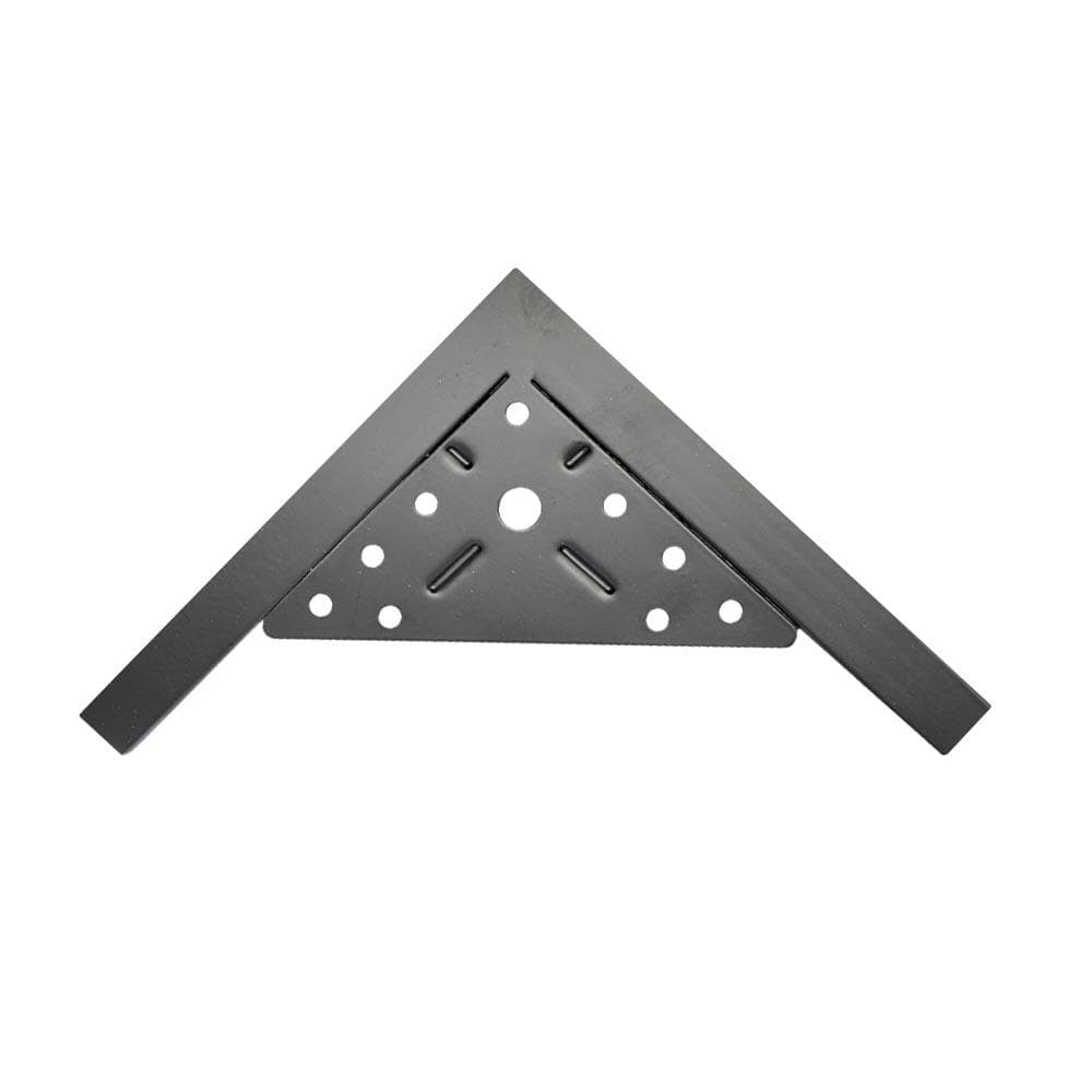 Stalen meubelpoot zwart hoek 18 bij 18 cm en hoogte 16 cm  (2 x 2 cm)