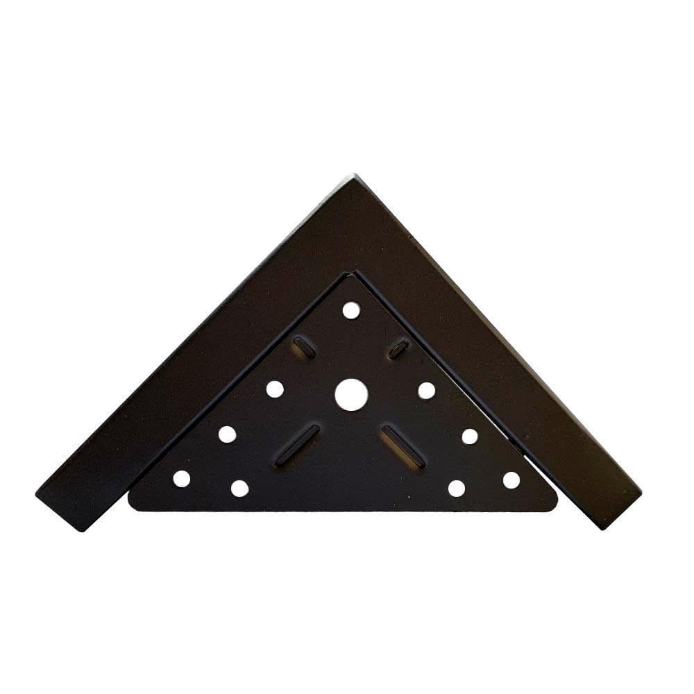 Stalen meubelpoot zwart hoek 13,5 bij 13,5 cm en hoogte 18 cm  (2 x 2 cm)